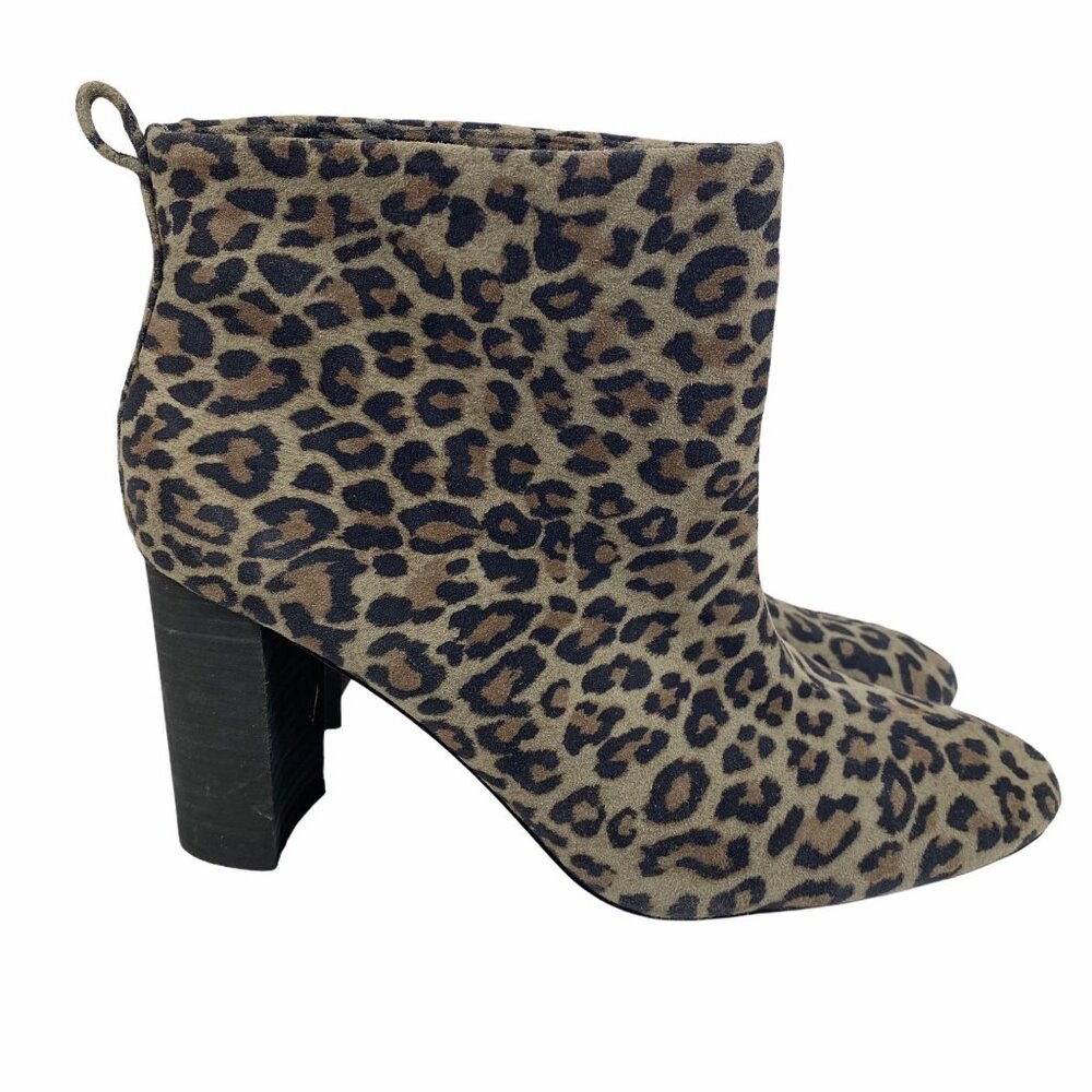 Charles by Charles David Bally Animal print 3" block heel ankle boot Wome sz 8.5